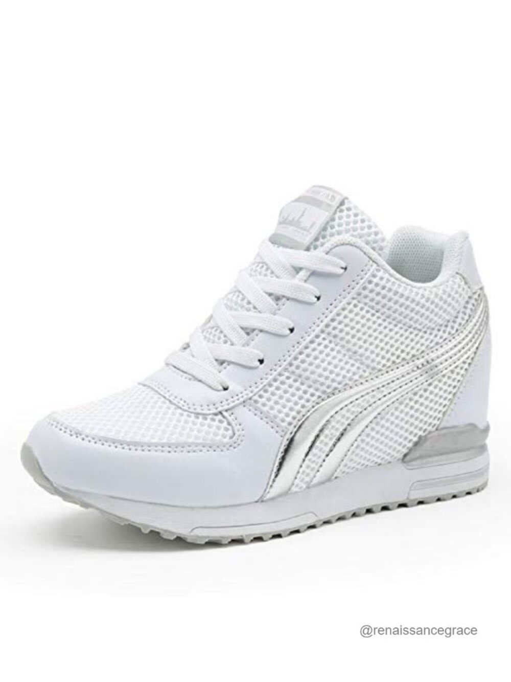 Women's Hidden Wedge Sneakers Lightweight Mesh Casual Walking Shoes Athletic